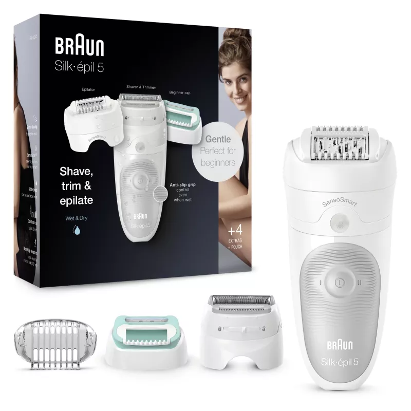 Braun Silk-épil 5 81770430 epiliatorius 28 pincetai Baltas