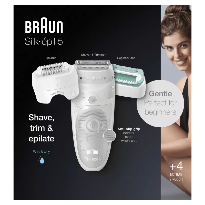 Braun Silk-épil 5 81770430 epiliatorius 28 pincetai Baltas