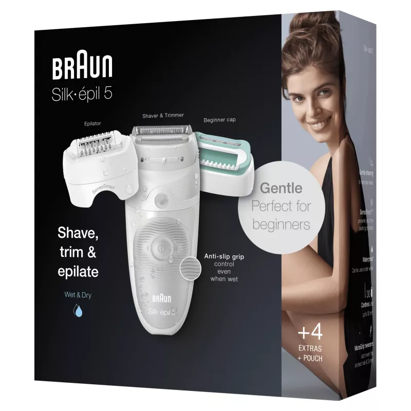 Braun Silk-épil 5 81770430 epiliatorius 28 pincetai Baltas