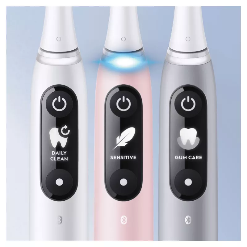 Oral-B iO 6S suaugusiųjų vibracinis dantų šepetėlis, rožinė, balta