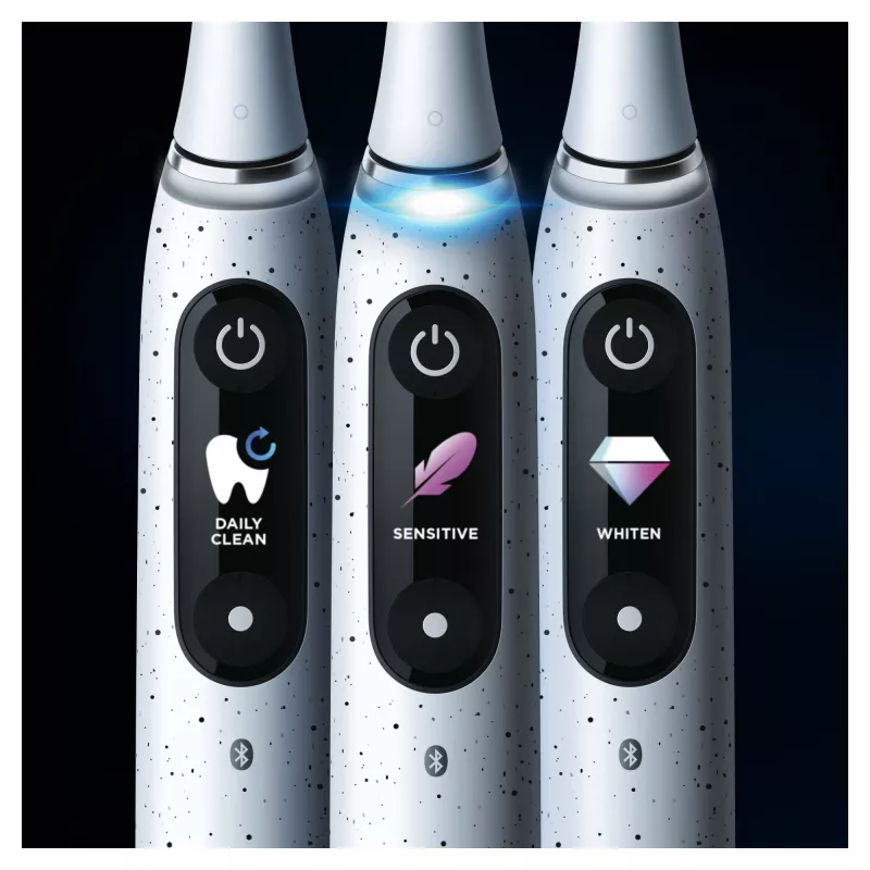 Oral-B iO Series 10 suaugusiųjų sukamoji-osciliuojanti dantų šepetėlis balta