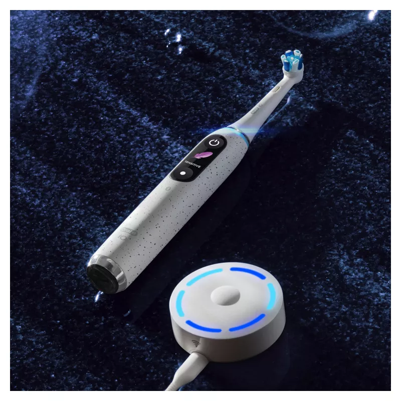 Oral-B iO Series 10 suaugusiųjų sukamoji-osciliuojanti dantų šepetėlis balta