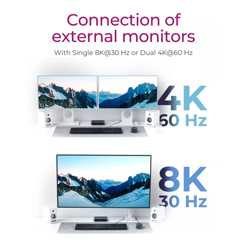 ICY BOX IB-HUB801-TB4 Thunderbolt 4 40000 Mbit/s Antracitas, Juoda