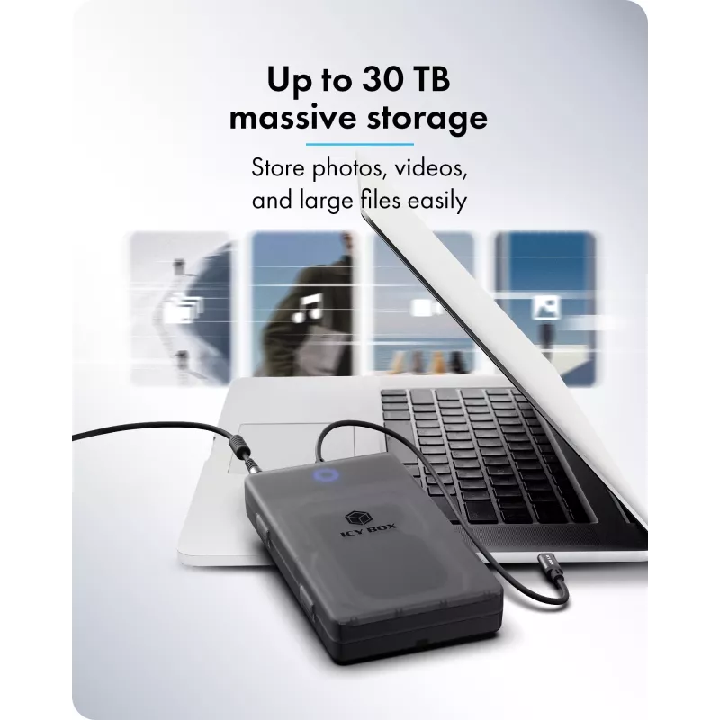 ICY BOX Spade Base 388 korpusas 2,5 colio/3,5 colio SATA SSD/HDD