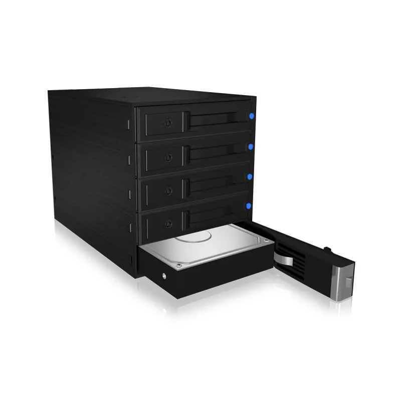 ICY BOX IB-575SSK-12G 8.89 cm (3,5 colio) galinė plokštė juoda