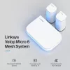 Linksys Velop Micro 6 tinklo sistema – Dviejų juostų WiFi 6 AX3000 (3 vnt.)
