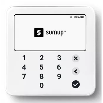 SumUp Solo Lite belaidis kortelių skaitytuvas, Bluetooth, Baltas