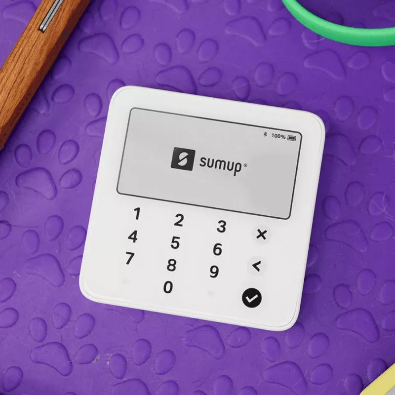 SumUp Solo Lite belaidis kortelių skaitytuvas, Bluetooth, Baltas