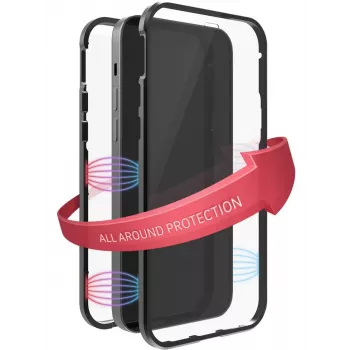 Hama 360° Glass dėklas iPhone 13 juodas permatomas