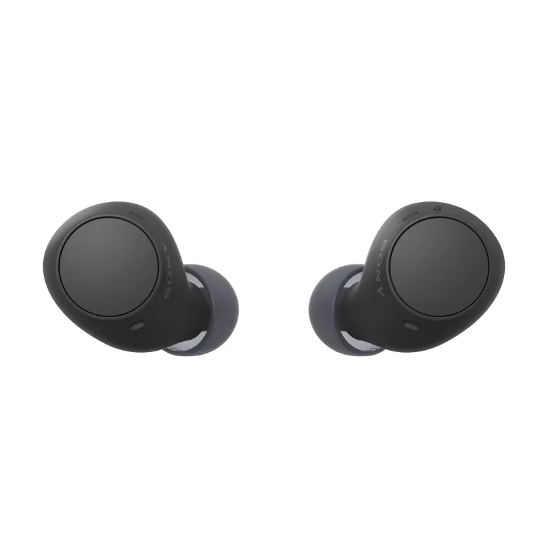 Ausinės Sony WF-C510 belaidės ausinės (į ausį), Bluetooth 5.3, IPX4, 6 mm tvarkyklės, 22 h baterija (su dėklu) — Juodos