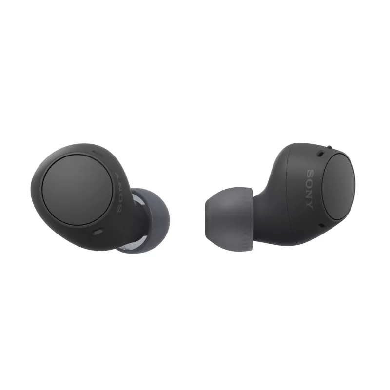 Ausinės Sony WF-C510 belaidės ausinės (į ausį), Bluetooth 5.3, IPX4, 6 mm tvarkyklės, 22 h baterija (su dėklu) — Juodos