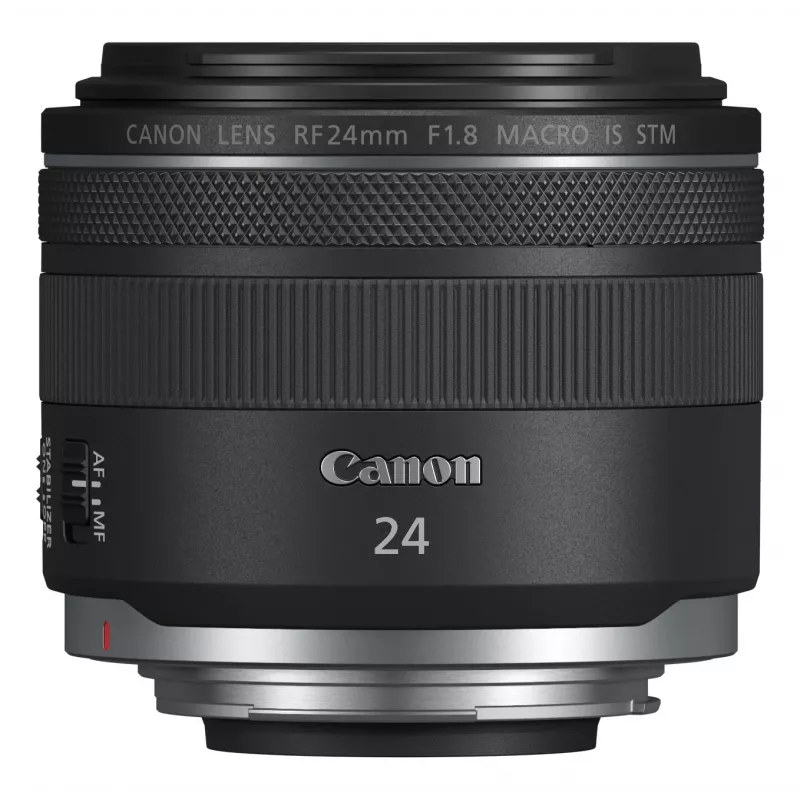Canon plačiakampis RF 24 mm F1.8 Macro IS STM objektyvas, juodas