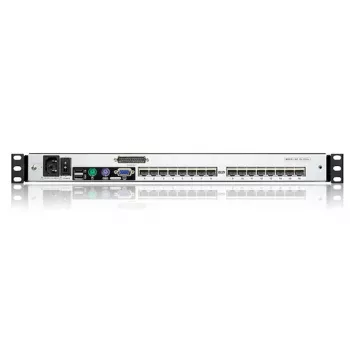 ATEN KL1508AN konsolinis KVM jungiklis su 48,3 cm (19 colių) LCD ekranu, 1U, juodas