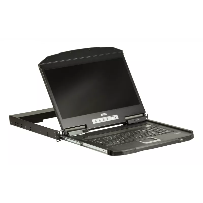 ATEN CL3100NX konsolė stelažui 47 cm (18,5 colio) 1366 x 768 pikseliai Metalas, Plastikas Juoda 1U
