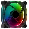 Aerocool ASTRO12 kompiuterio ventiliatorius 12cm LED RGB antivibracinis 6 kontaktų juodas