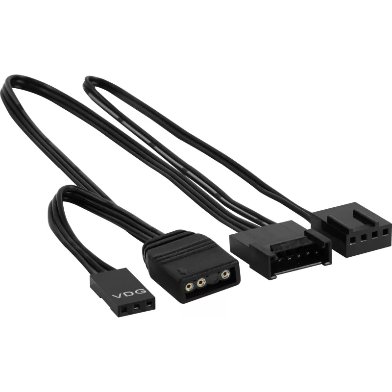 Aerocool ASTRO12 kompiuterio ventiliatorius 12cm LED RGB antivibracinis 6 kontaktų juodas