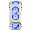 Mars Gaming MC51W White – Baltas PC korpusas ATX su dvigubu grūdintu stiklu ir 5x RGB 12cm ventiliatoriais