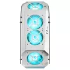 Mars Gaming MC51W White – Baltas PC korpusas ATX su dvigubu grūdintu stiklu ir 5x RGB 12cm ventiliatoriais