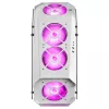 Mars Gaming MC51W White – Baltas PC korpusas ATX su dvigubu grūdintu stiklu ir 5x RGB 12cm ventiliatoriais
