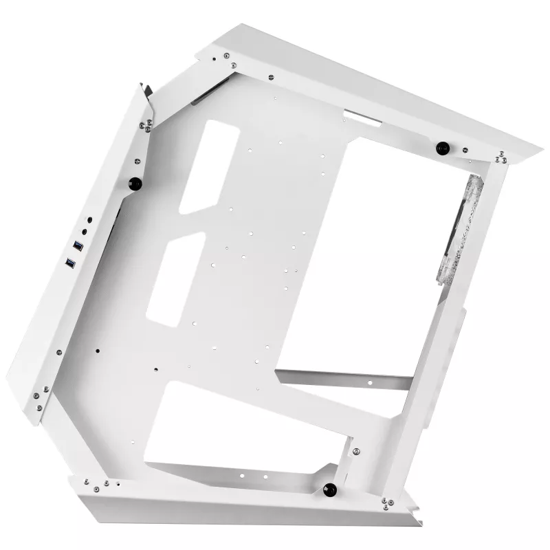 Mars Gaming MC51W White – Baltas PC korpusas ATX su dvigubu grūdintu stiklu ir 5x RGB 12cm ventiliatoriais