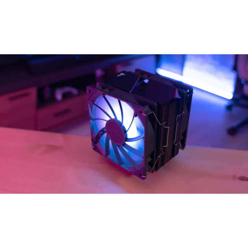 Aerocool Rime 4 Dual procesoriaus aušintuvas 12 cm juodas