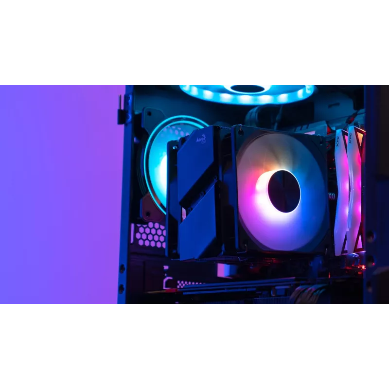 Aerocool Rime 4 Dual procesoriaus aušintuvas 12 cm juodas
