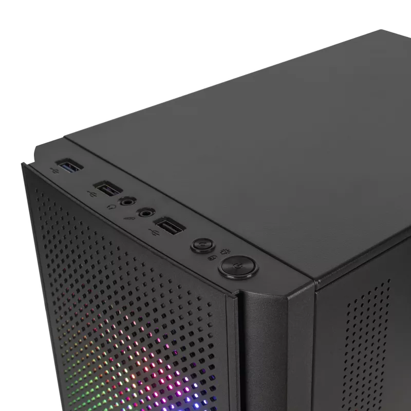 Mars Gaming MC300 korpusas Micro ATX, grūdintas stiklas, 3xFRGB ventiliatoriai, juodas