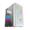 Mars Gaming MC300W Micro ATX korpusas su grūdintu stiklu ir 3x FRGB ventiliatoriais balta