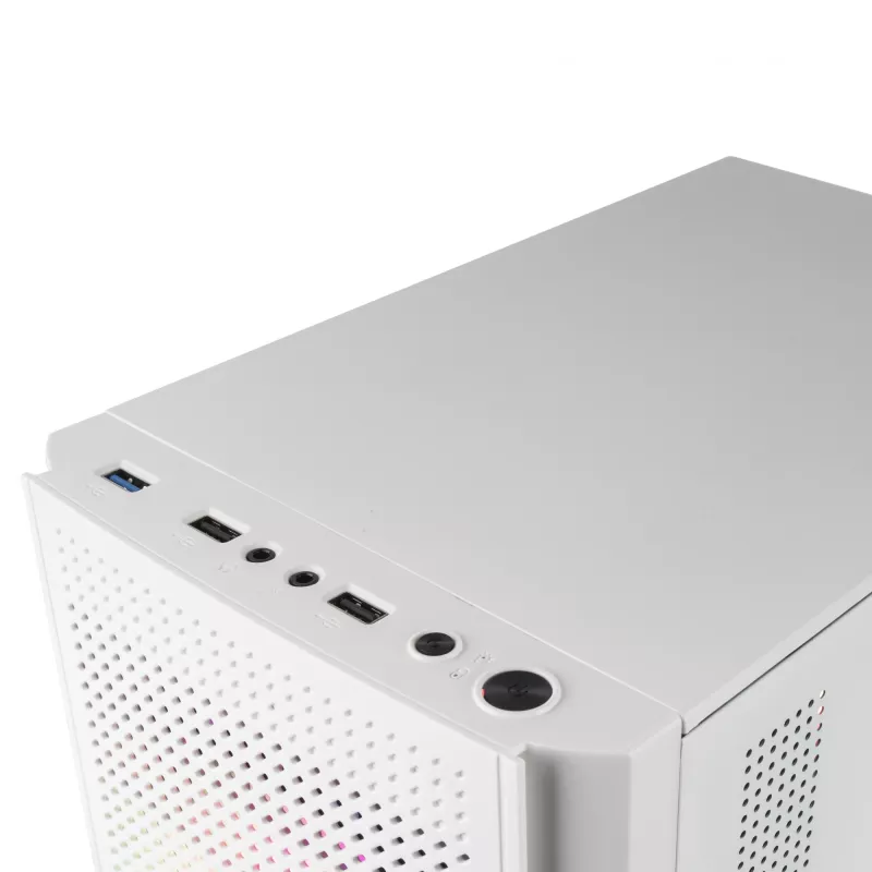 Mars Gaming MC300W Micro ATX korpusas su grūdintu stiklu ir 3x FRGB ventiliatoriais balta