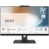 MSI Modern AM242TP 1M-1230EU „Viskas viename“ kompiuteris su 23,8 colių liečiamu IPS ekranu, Intel Core 3 100U, 8 GB DDR5, 256 GB SSD, Windows 11 Pro, juodas