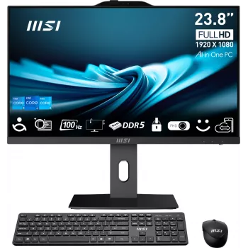 Visapusis kompiuteris MSI PRO AP241P 14M – Intel Core i7-14700 2.1GHz, 23,8 colio ekranas, 16GB DDR5 5600MHz, 1TB SSD, Intel UHD, Windows 11 Pro, juodas