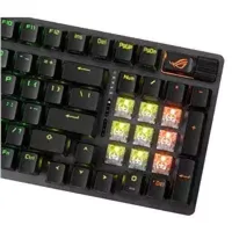 Belaidė žaidimų klaviatūra ASUS ROG Strix Scope II 96 Wireless, USB + RF belaidis + Bluetooth, QWERTY, JAV anglų, juoda