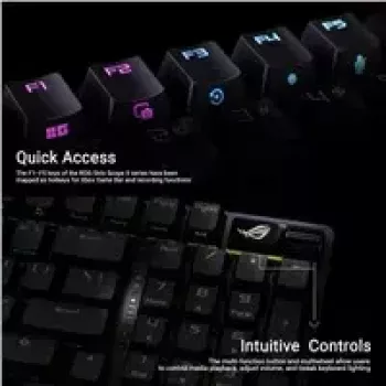 ASUS ROG Strix Scope II 96 WL balta mechaninė klaviatūra Gaming USB+RF Wireless+Bluetooth