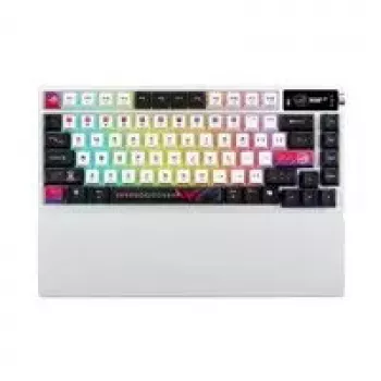 Belaidė mechaninė klaviatūra ASUS ROG Azoth X — US išdėstymas, Bluetooth ir RF 2,4 GHz, balta