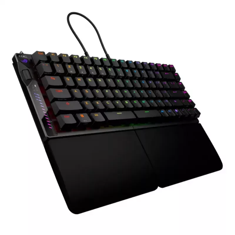 Klaviatūra ASUS ROG Falcata žaidimams USB RF belaidė Bluetooth juoda 75%