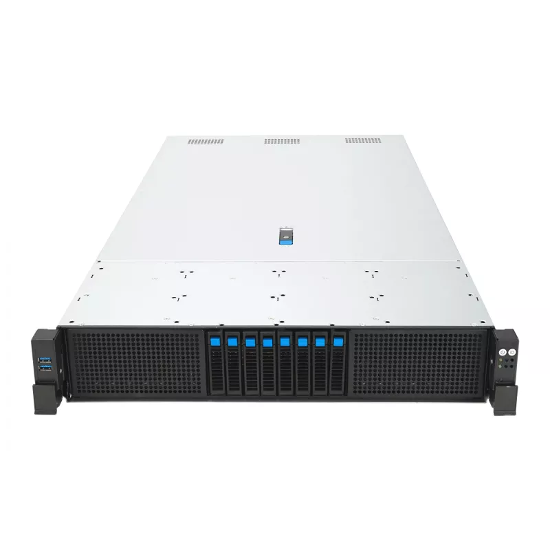 Rack serveris ASUS RS720-E12-RS8G 3,2 kW perteklinis maitinimo šaltinis, 8 karšto keitimo diskų lizdai