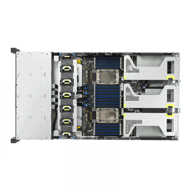 Rack serveris ASUS RS720-E12-RS8G 3,2 kW perteklinis maitinimo šaltinis, 8 karšto keitimo diskų lizdai