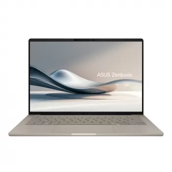 ASUS Zenbook A14 UX3407QA-QD289W Copilot+ PC nešiojamas kompiuteris Snapdragon X1-26-100 35,6 cm (14 colių) WUXGA 16 GB LPDDR5x-SDRAM 512 GB SSD Wi-Fi 6E (802.11ax) Windows 11 Home smėlio spalvos