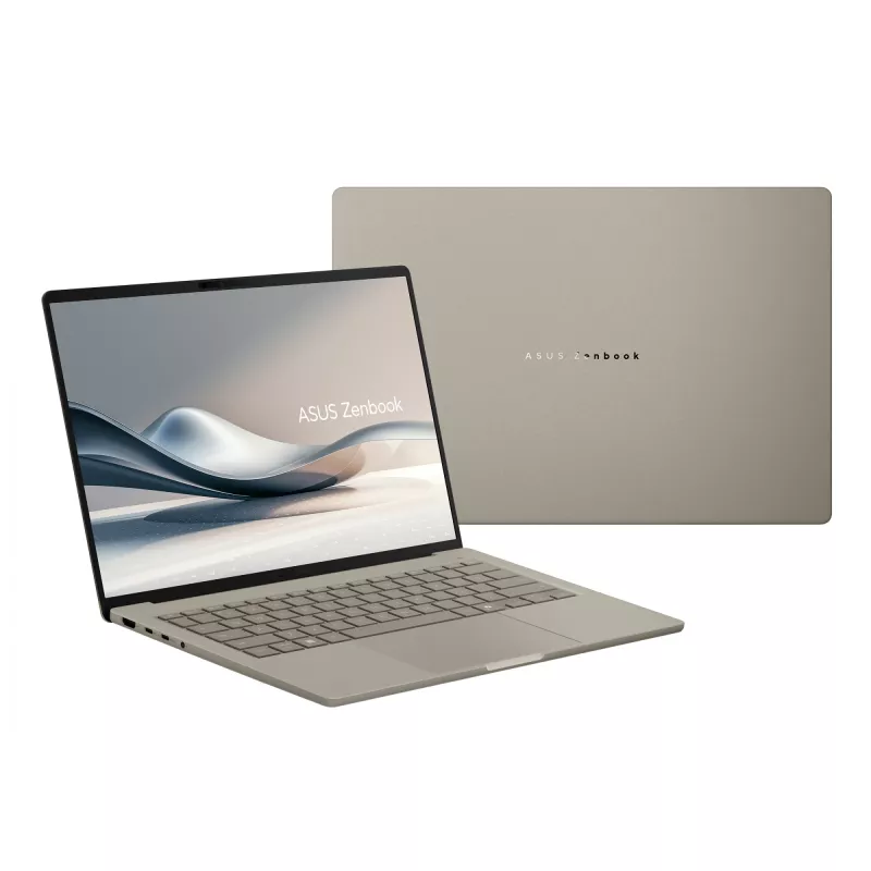 ASUS Zenbook A14 UX3407QA-QD289W Copilot+ PC nešiojamas kompiuteris Snapdragon X1-26-100 35,6 cm (14 colių) WUXGA 16 GB LPDDR5x-SDRAM 512 GB SSD Wi-Fi 6E (802.11ax) Windows 11 Home smėlio spalvos