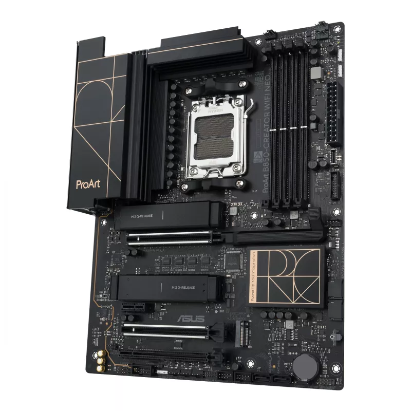 Pagrindinė plokštė ASUS PROART B850-CREATOR WiFi NEO — AMD B850, lizdas AM5, ATX, DDR5, 4 DIMM, 256 GB, Wi‑Fi 7, 5Gb Ethernet