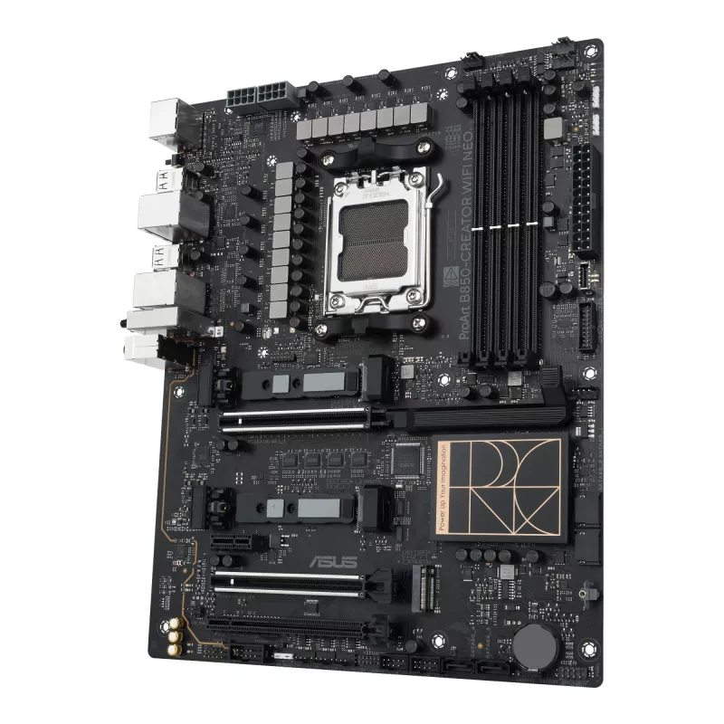 Pagrindinė plokštė ASUS PROART B850-CREATOR WiFi NEO — AMD B850, lizdas AM5, ATX, DDR5, 4 DIMM, 256 GB, Wi‑Fi 7, 5Gb Ethernet