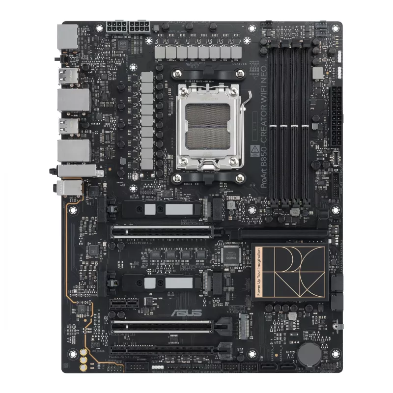 Pagrindinė plokštė ASUS PROART B850-CREATOR WiFi NEO — AMD B850, lizdas AM5, ATX, DDR5, 4 DIMM, 256 GB, Wi‑Fi 7, 5Gb Ethernet