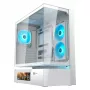 COUGAR CFV235 Vision midi bokštas ARGB, 9.16 colio LCD, grūdintas stiklas, baltas, ATX/Micro-ITX, 2x3.5 colio + 2x2.5 colio