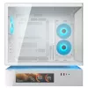 COUGAR CFV235 Vision midi bokštas ARGB, 9.16 colio LCD, grūdintas stiklas, baltas, ATX/Micro-ITX, 2x3.5 colio + 2x2.5 colio