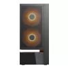 COUGAR CFV235 Vision Midi Tower korpusas — ARGB, 9.16 colio LCD 1920×462, tinklelis, priekyje 2×160 mm, gale 1×120 mm, juodas