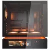 COUGAR CFV235 Vision Midi Tower korpusas — ARGB, 9.16 colio LCD 1920×462, tinklelis, priekyje 2×160 mm, gale 1×120 mm, juodas