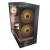COUGAR CFV235 Vision Midi Tower korpusas — ARGB, 9.16 colio LCD 1920×462, tinklelis, priekyje 2×160 mm, gale 1×120 mm, juodas