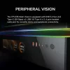 COUGAR CFV235 Vision Midi Tower korpusas — ARGB, 9.16 colio LCD 1920×462, tinklelis, priekyje 2×160 mm, gale 1×120 mm, juodas
