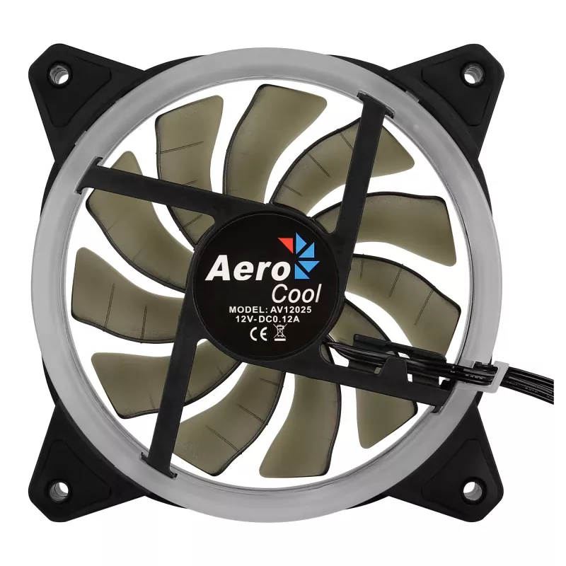 Kompiuterio ventiliatorius Aerocool Rev RGB 12 cm juodas
