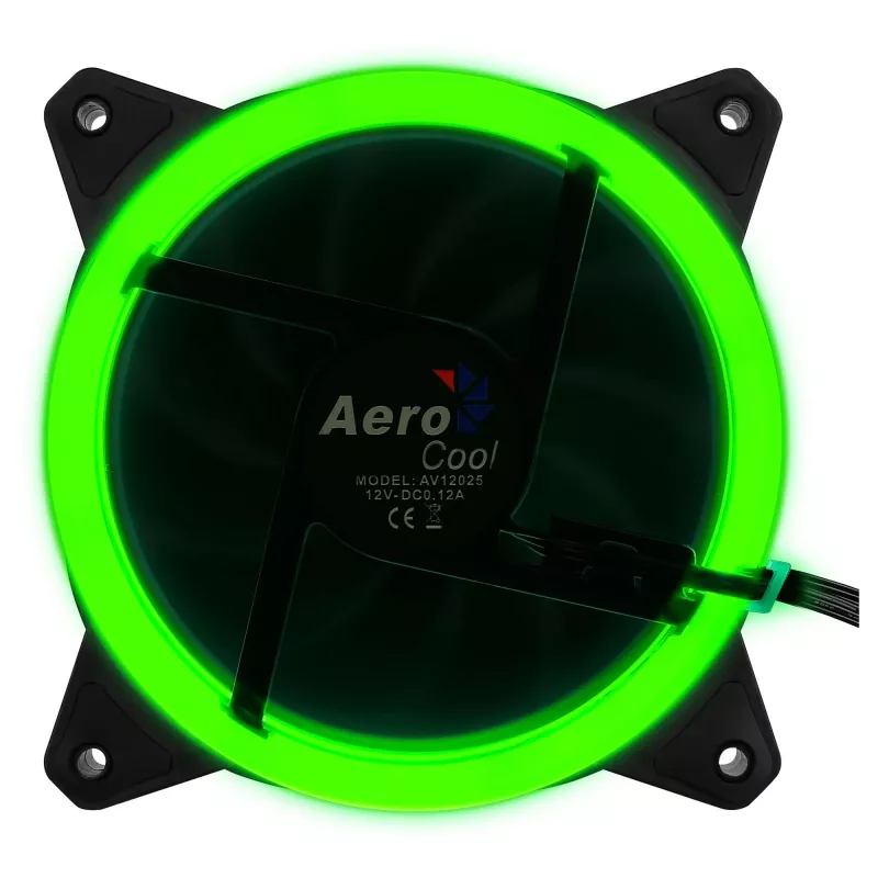 Kompiuterio ventiliatorius Aerocool Rev RGB 12 cm juodas